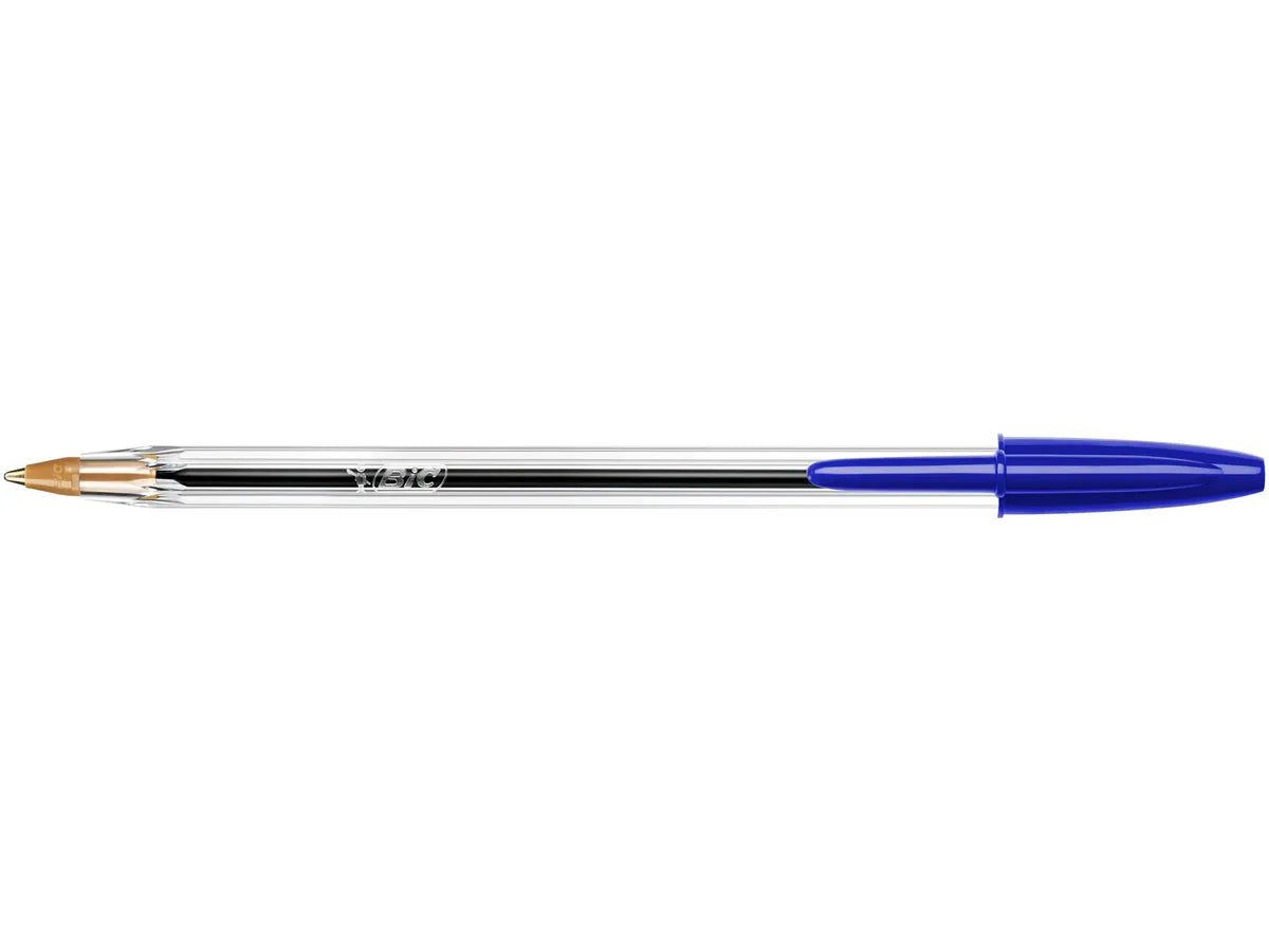 BIC Stylo à bille Cristal 1mm 802052 bleu, Pouch 5 pcs.