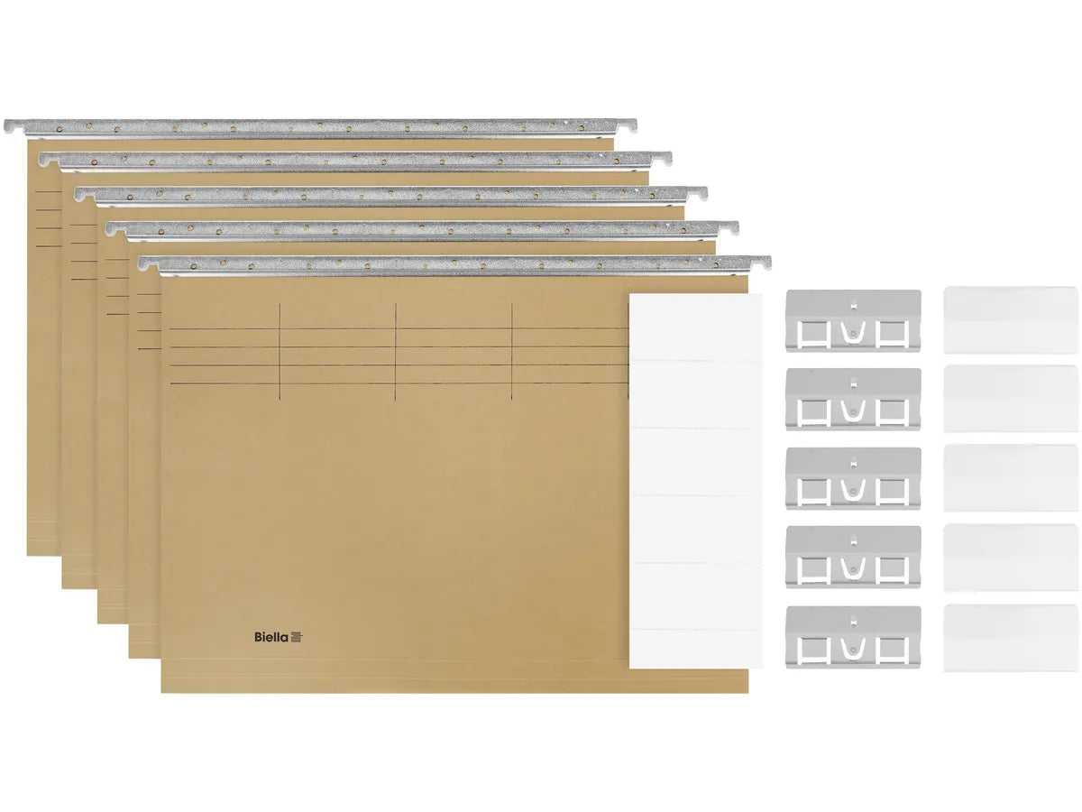 BIELLA Dossier suspendu Set A4 27045600U olive 5 pcs.