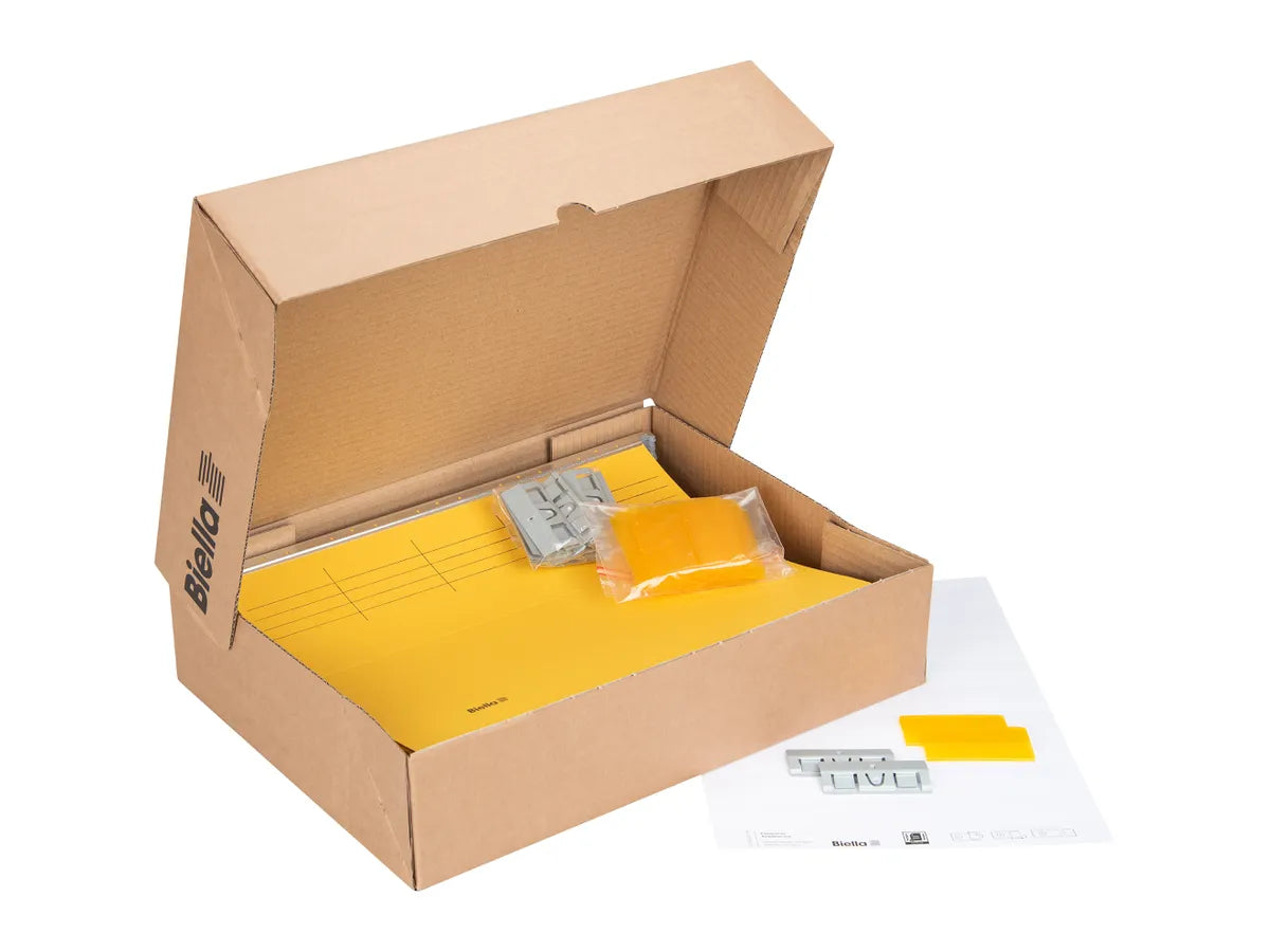 BIELLA Set dossier suspendu 32x25 A4 27125520U jaune 25 pièces