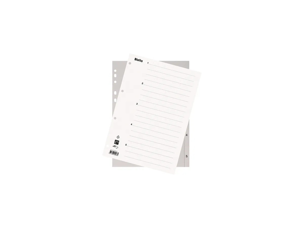 BIELLA Répertoire PP gris A4 47140500U 1-5, plein format