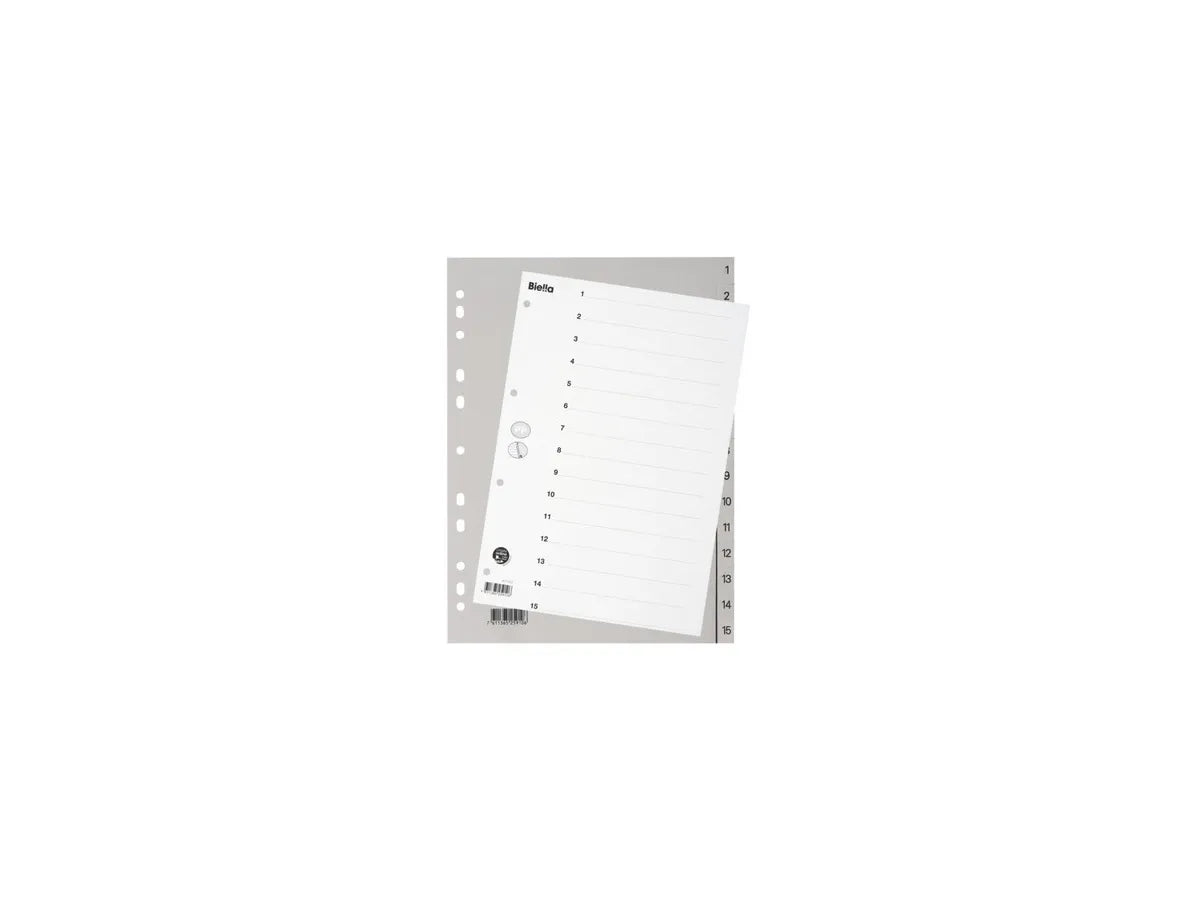 BIELLA Répertoires PP gris A4 47141500U 1-15