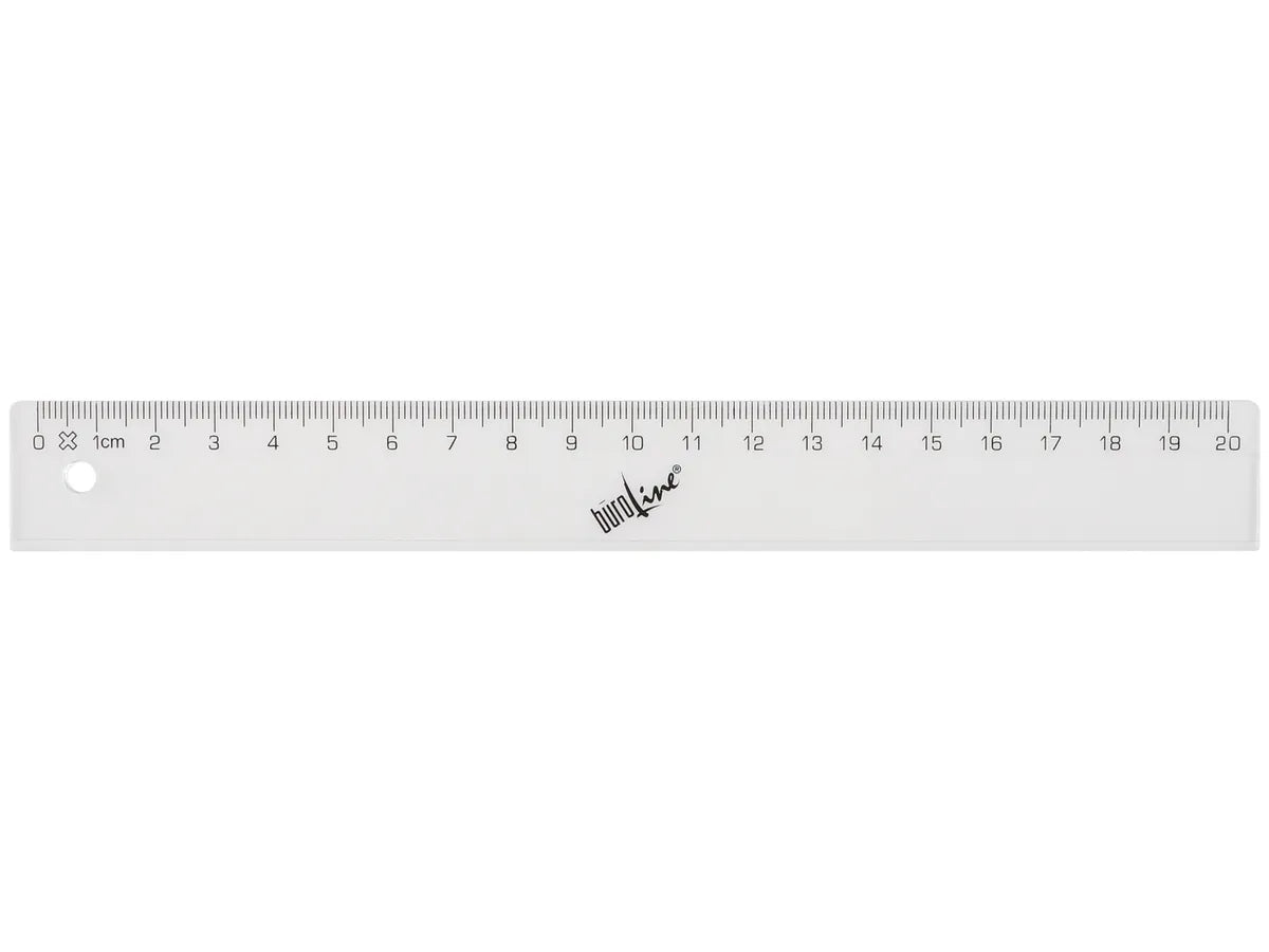 BÜROLINE Règle 20cm 303401 incassable, transparent