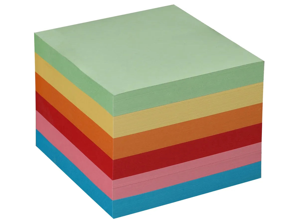BÜROLINE Porte-bloc papier 90x90mm 376459 couleurs ass., 80gr. 700 flls.