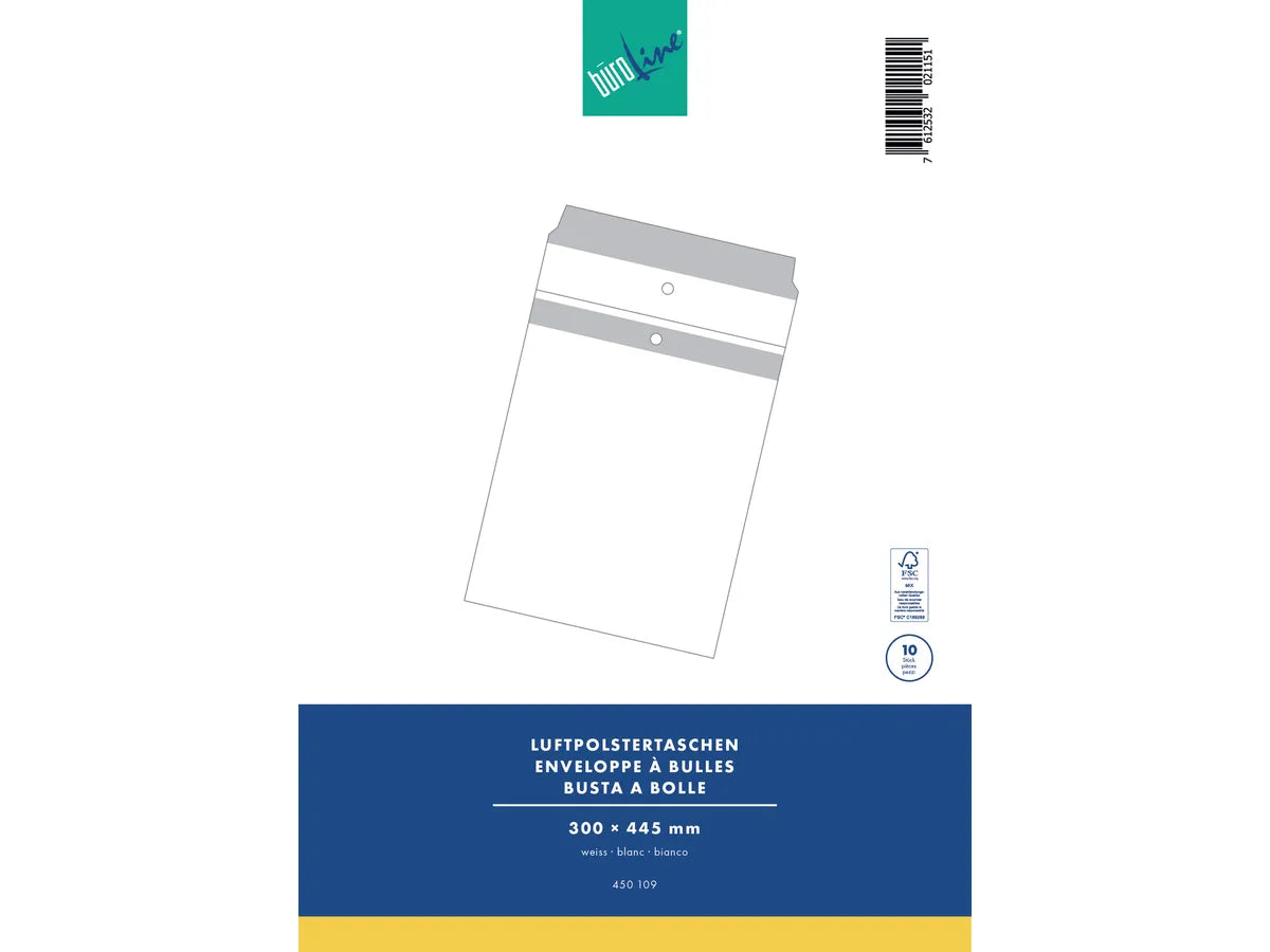 BÜROLINE Enveloppe rembourrée Gr.9 450109 blanc, 10 pcs. 320x455mm