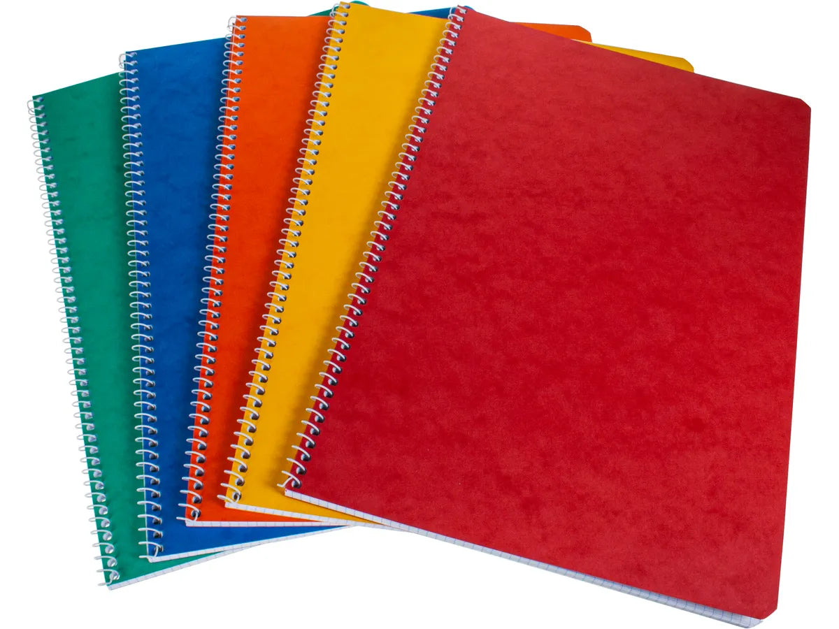 BÜROLINE Carnet spirale ass. A4 540280 quadrillé,4mm, 80g 48 flls.