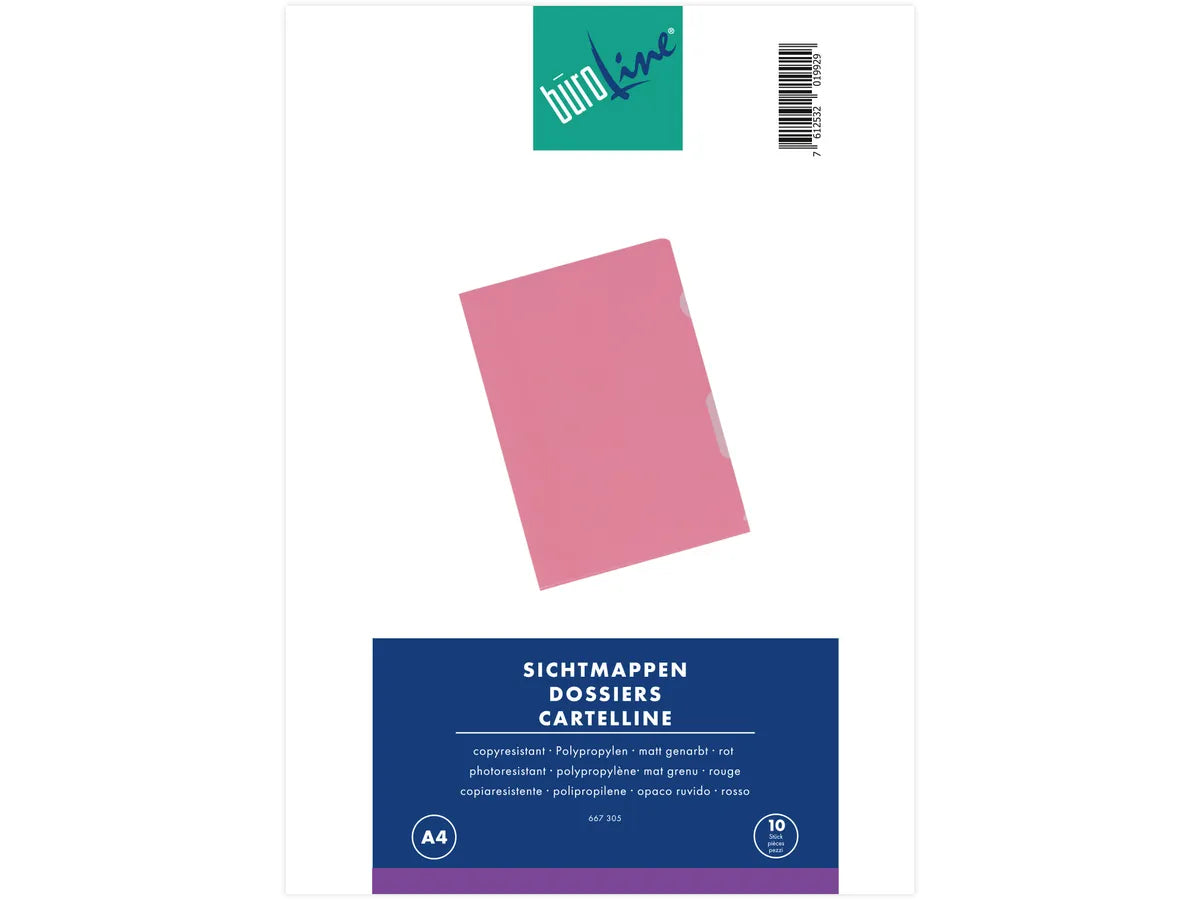 BÜROLINE Dossiers PP A4 , mat 10 pcs.