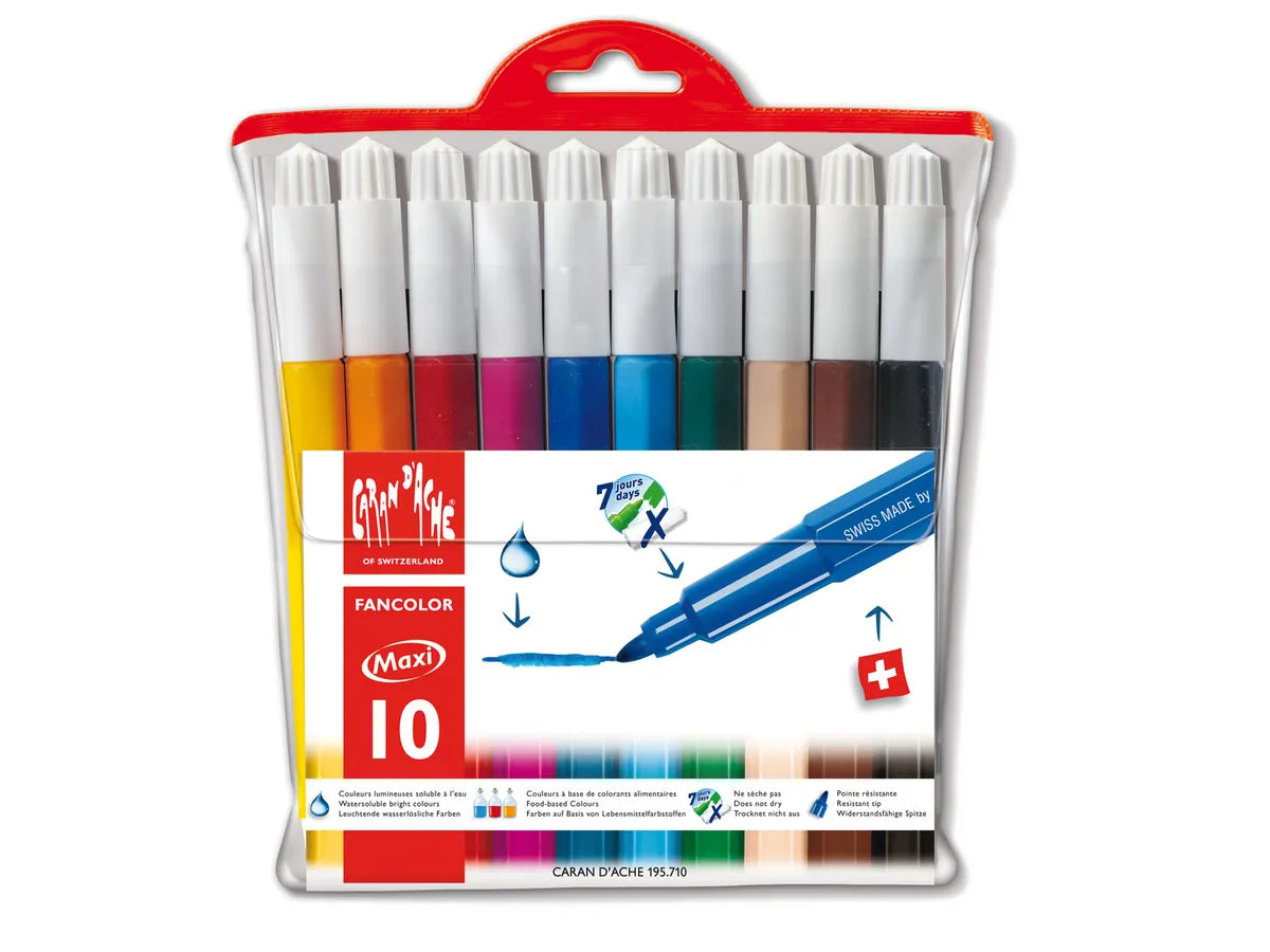 CARAN D'ACHE Fancolor Maxi XB 195.710 10 couleurs, étui