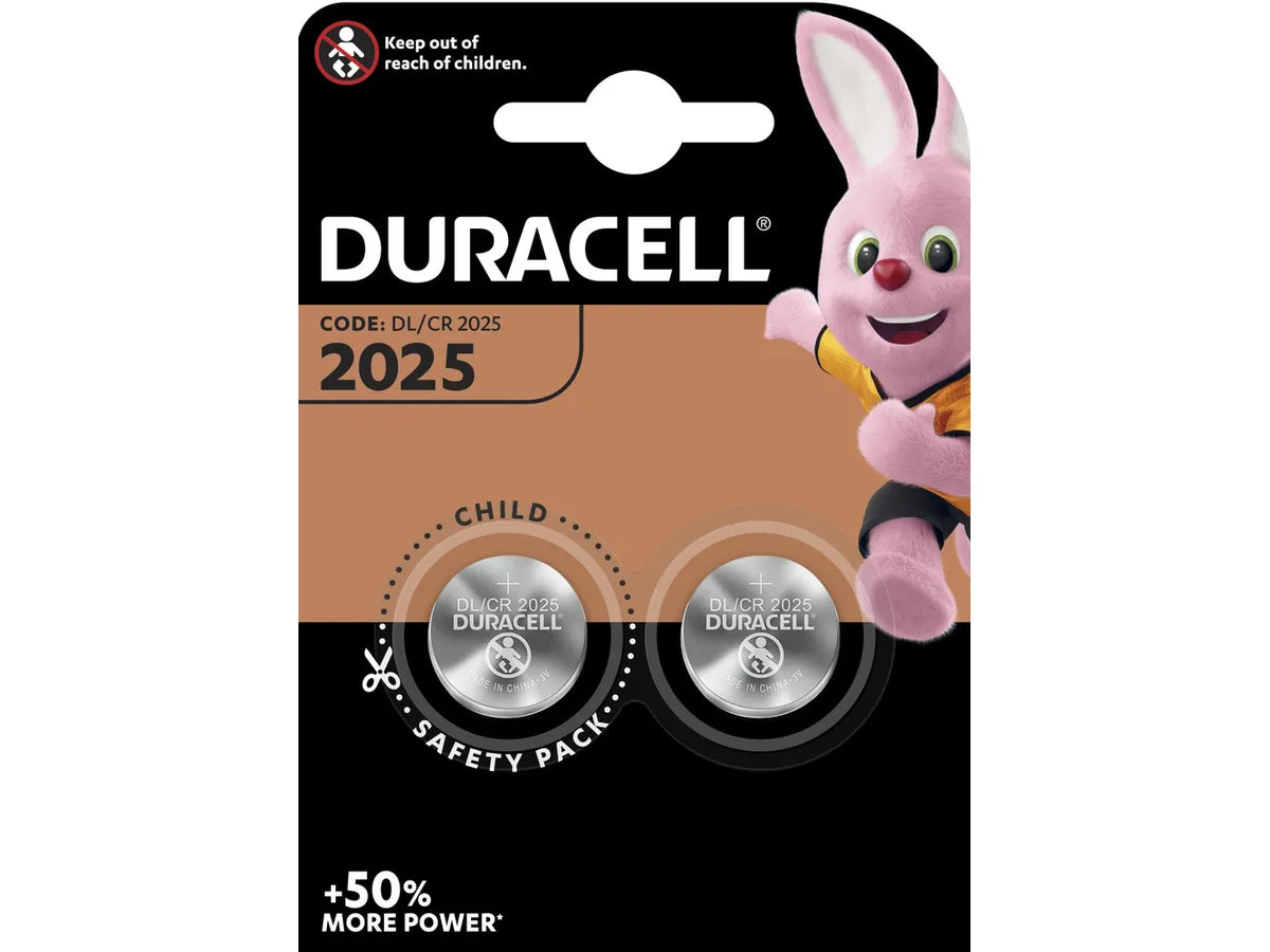 DURACELL Pile miniature Specialty DL2025 B2 CR2025, 3V 2 pcs.