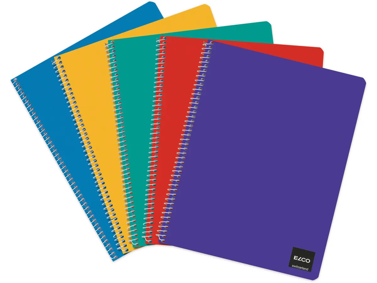 ELCO Cahier spiral quadr. 4mm A4 72881.07 blanc, 70g, 4mm, ass. 50 flls.