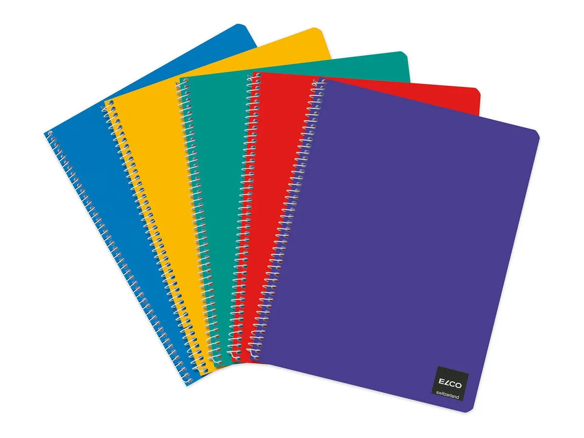 ELCO Cahier spiral quadr. 4mm A6 72885.07 blanc, 70g, ass. 50 flls.