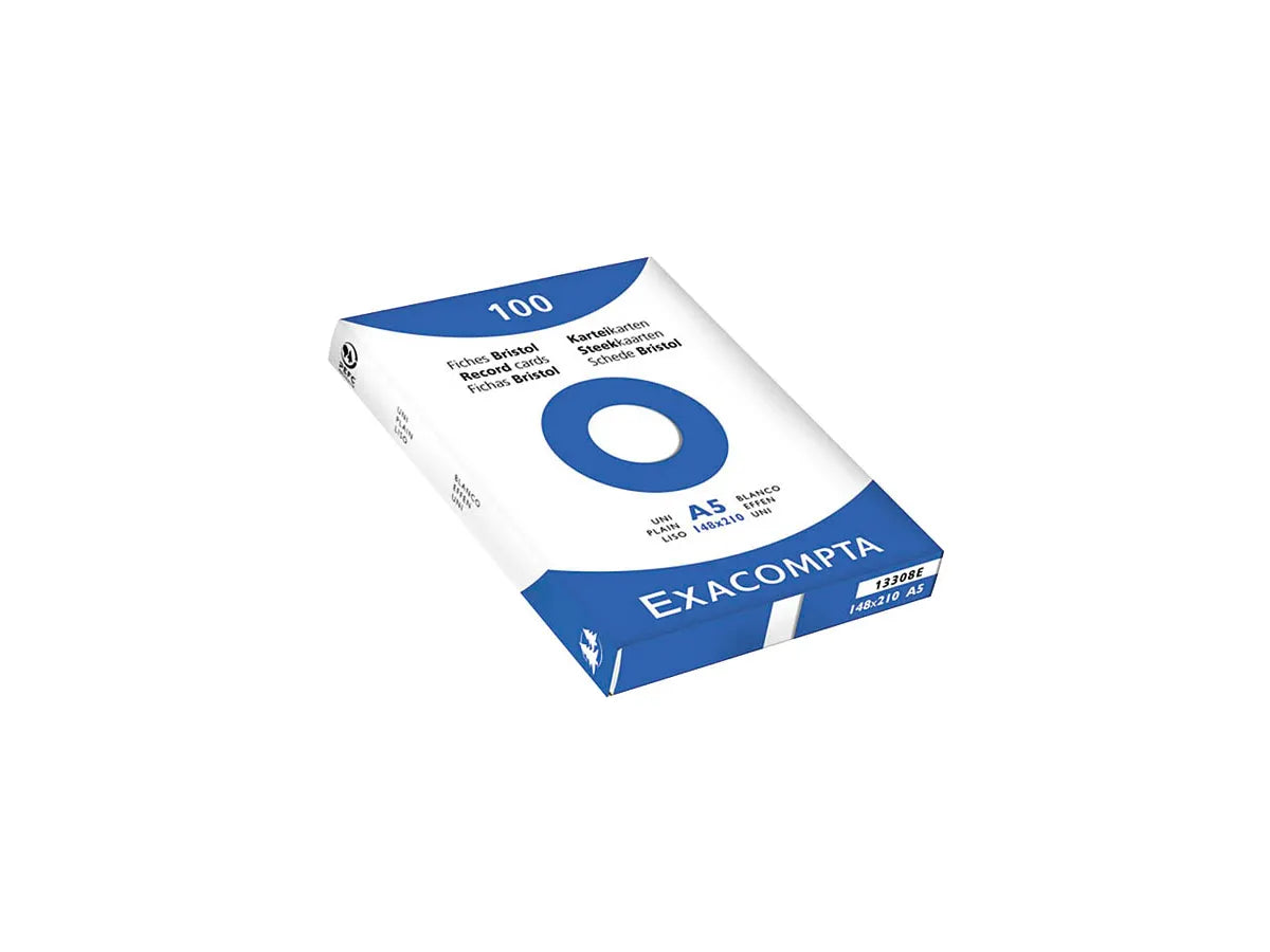 EXACOMPTA Cartes-fiches A5 100 pcs.