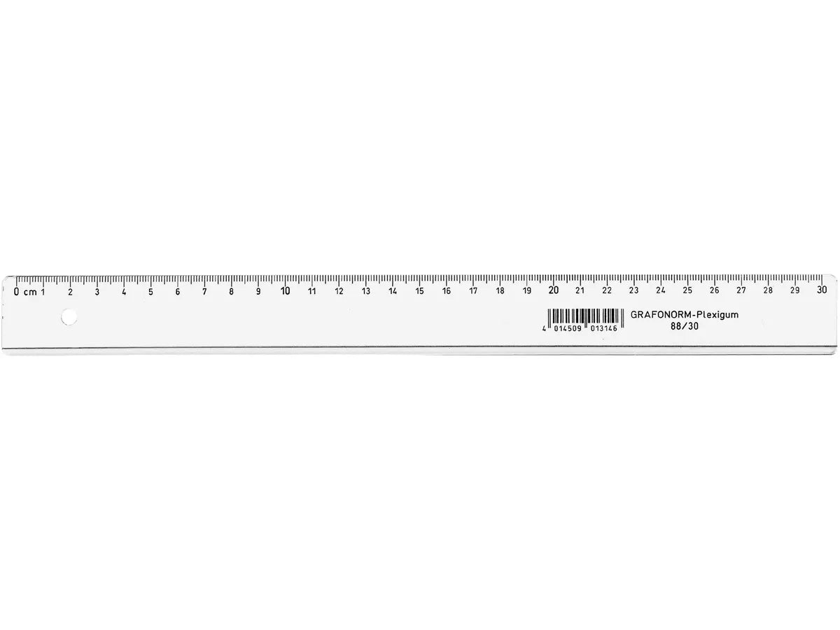 GRAFONORM Règle plate 30cm 88/30 transparent