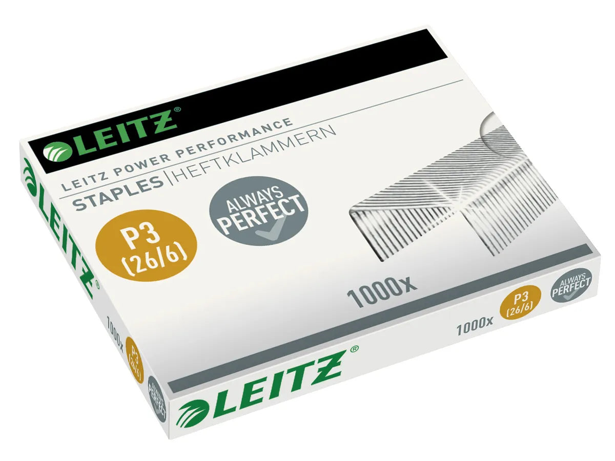 LEITZ Agrafes P3 26/6mm 5572-00-00 galvanisé 1000 pcs