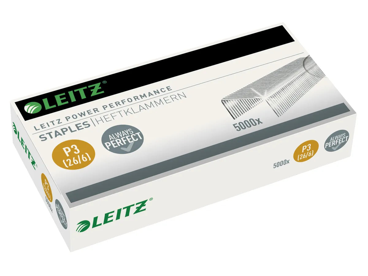 LEITZ Agrafes P3 26/6mm 5572-10-00 galvanisé 5000 pcs