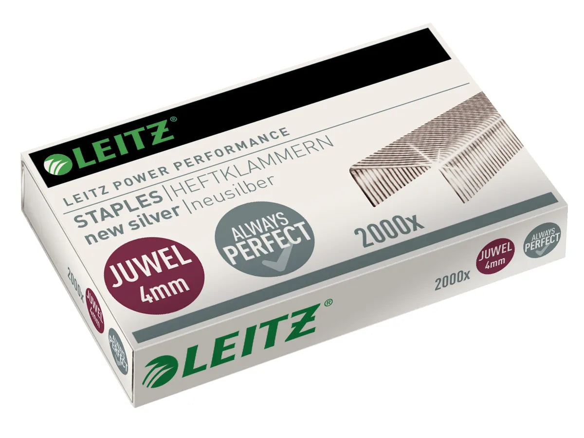 LEITZ Agrafes Juwel 4mm 5641-00-00 Cuivre et Zinc 2000 pcs