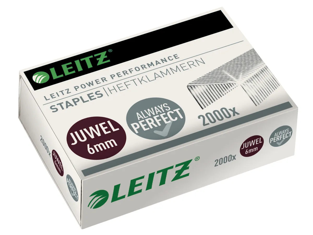 LEITZ Agrafes Juwel 6mm 5642-00-00 galvanisé 2000 pcs