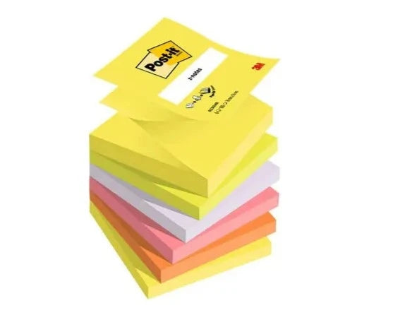 POST-IT Z-Notes Super Sticky 76x76mm R330-NR 6-couleur neon 6x100 feuilles