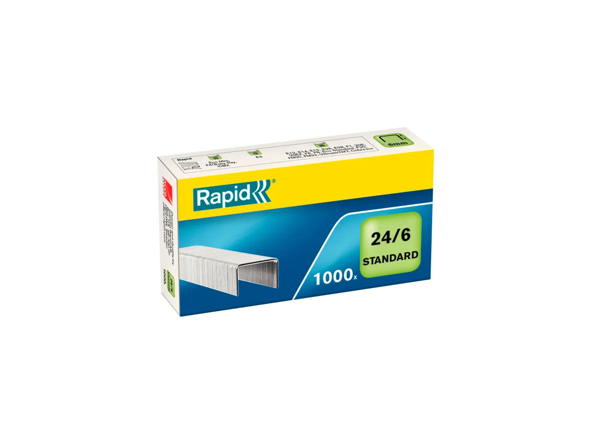 RAPID Agrafes 24/6 mm 24855600 galvanisé 1000 pcs