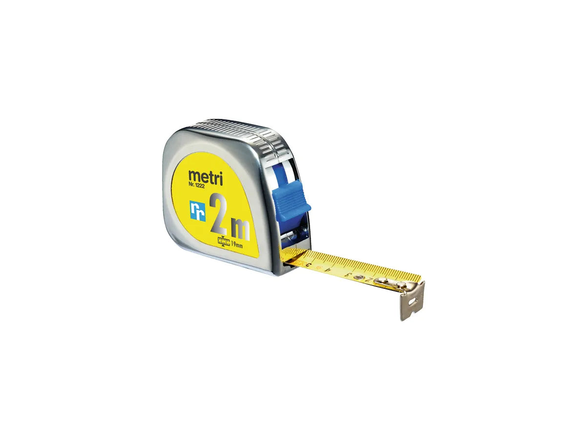 RIEFFEL SWITZERLAND Mètre enroulable 2m 1222 SB chrome