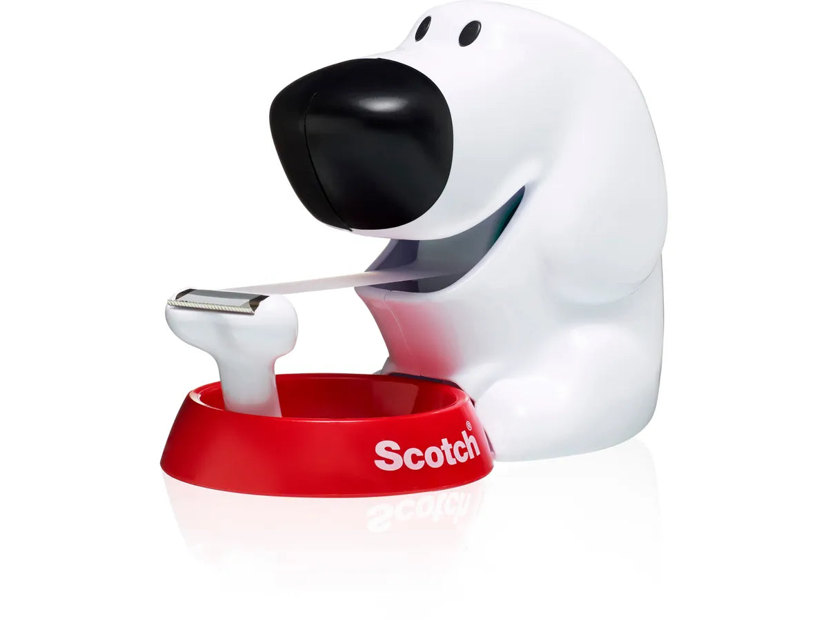 SCOTCH Dispenser Chien blanc C31 incl.1roul.Magic 810 19mmx7.5m