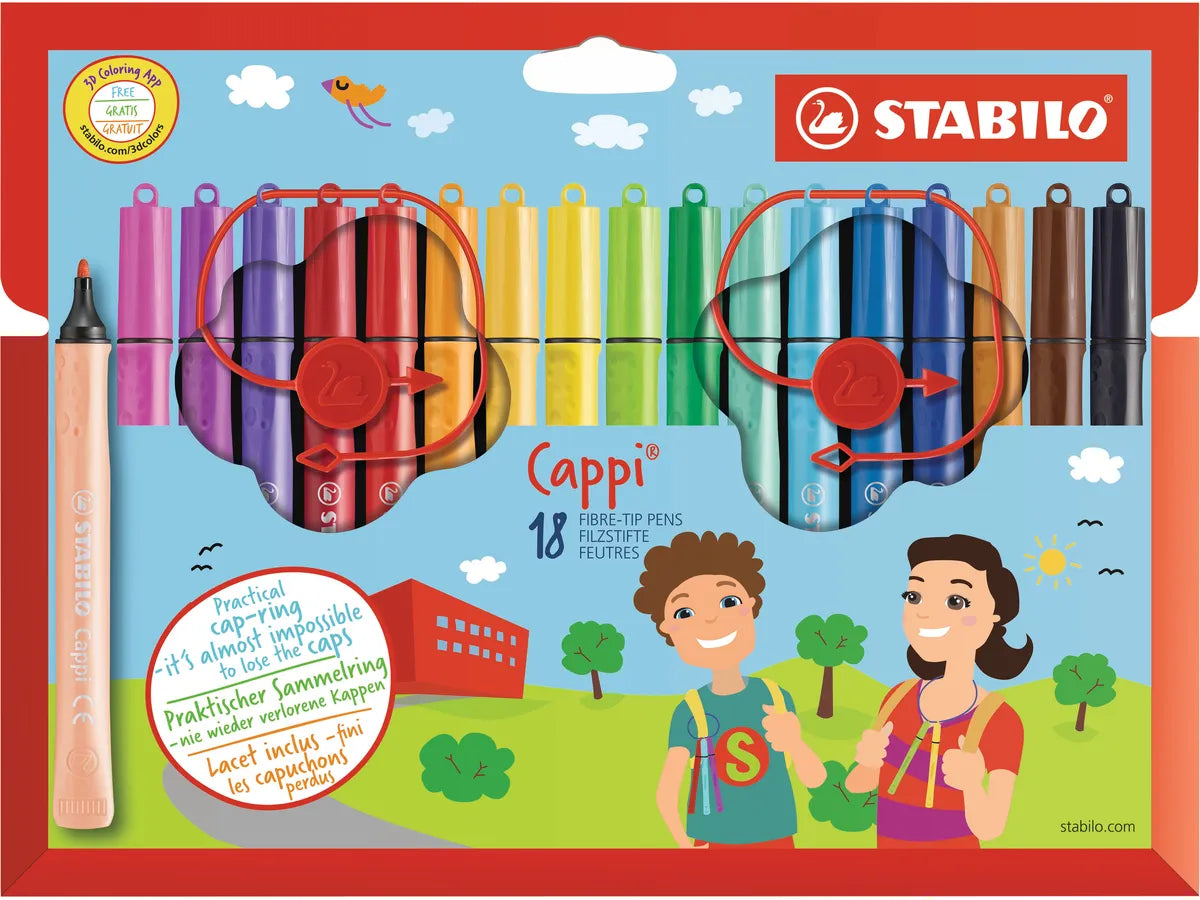 STABILO Cappi Stylo fibre 1mm 168/184 Etui 18 pcs.