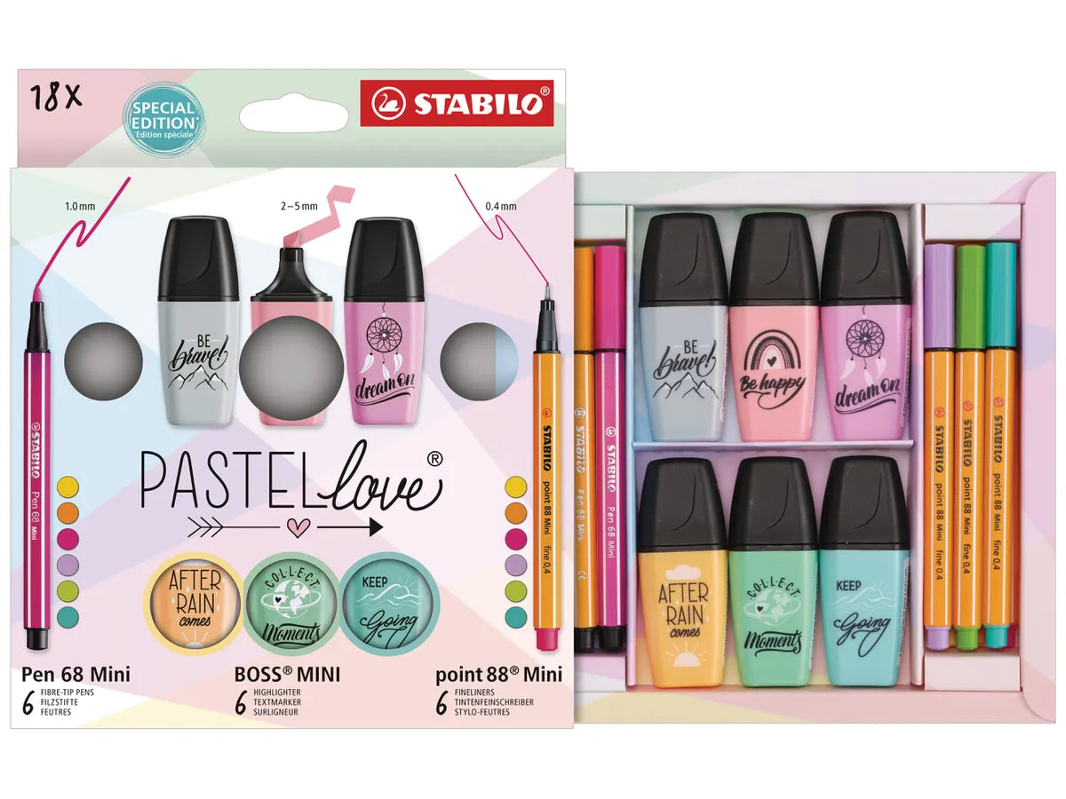 STABILO Set Mini World 77/5-8-5 Pastellove 18 pcs.