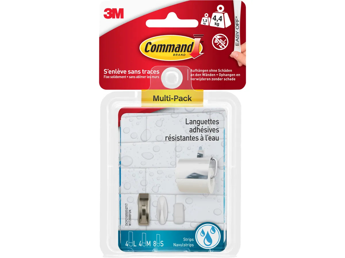 3M Command Strips imperméable W17200 ass. 16 pcs.