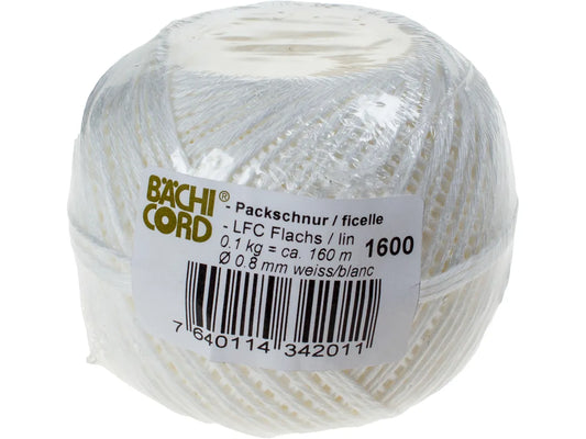 BAECHI Ficelle d'emballage LFC blanc 541016031 160m, 0,8mm 100g