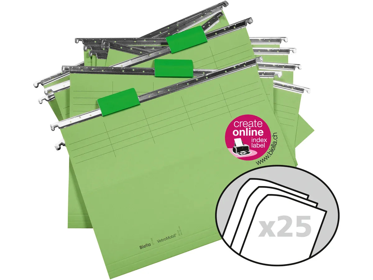 BIELLA Dossier suspendu Set A4 27125531U vert clair 25 pcs.
