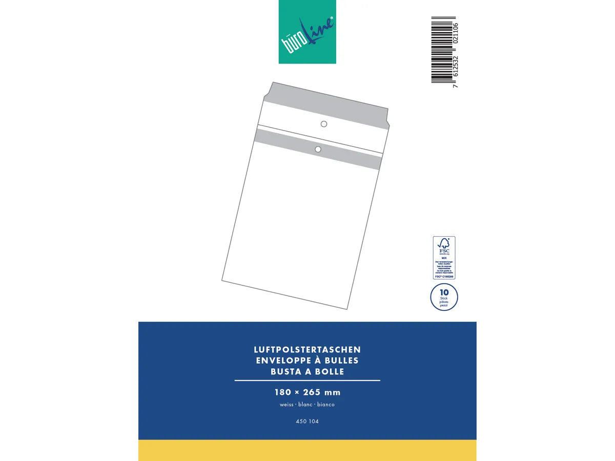 BÜROLINE Enveloppe rembourrée Gr.4 450104 blanc, 10 pcs. 200x275mm