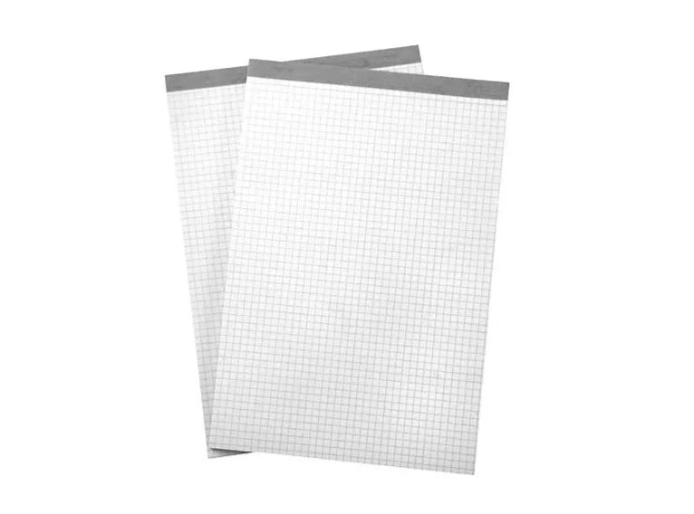 BÜROLINE Bloc bureau blanc A4 572001 quadrillé ,4mm,65g 2x100 flls.
