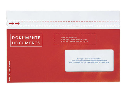 ELCO Porte-documents Quick Vitro 29123.80 C5/6 rouge f. droite 250p