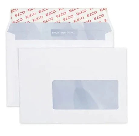 ELCO Enveloppe Premium a/fenêtre C6 30696 100g, blanc 500 pcs.