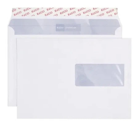 ELCO Enveloppe Premium fen.droit C5 32896 100g blanc, colle 500 pcs.