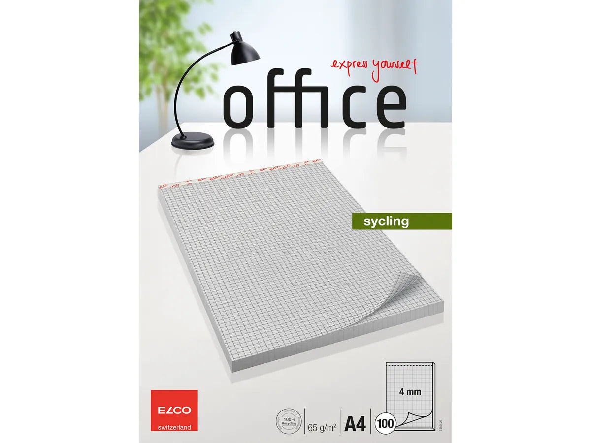 ELCO Bloc notes Office A4 74404.27 quadrillé, 65g 100 feuilles