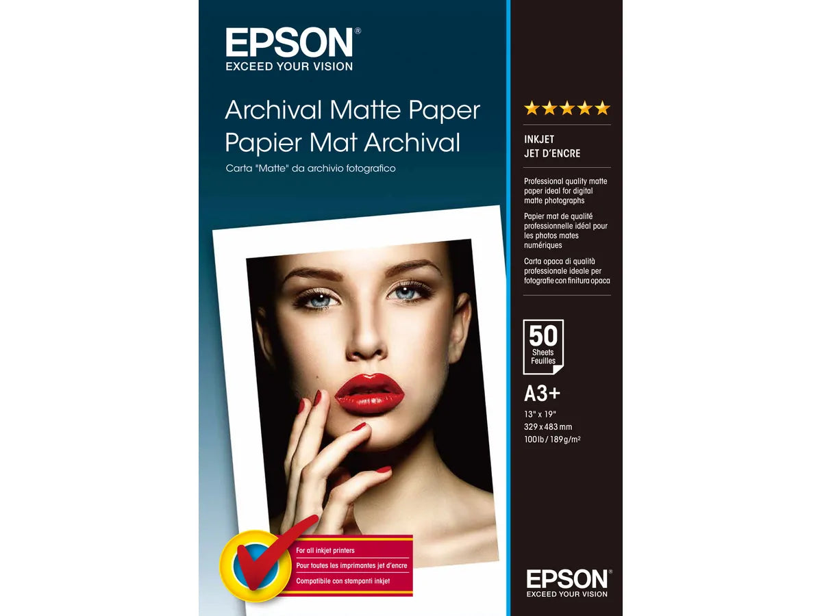 EPSON Archival Matt Paper A3+ S041340 InkJet 192g 50 feuilles