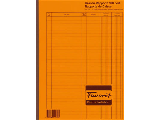 FAVORIT Rapport caisse A4 352 100 feuilles