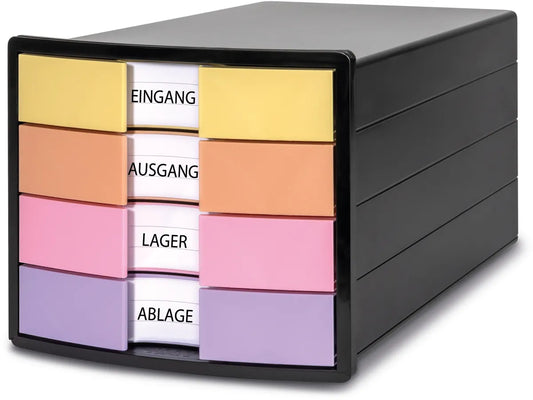 HAN Set tiroirs IMPULS A4/C4 1012-13 noir 4 tiroirs