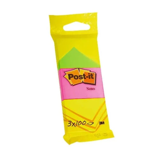 POST-IT Neon Notes 38x51mm 6812 3 couleurs ass. 100 flls.