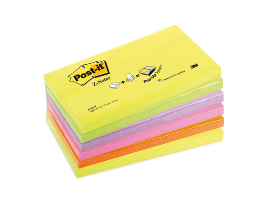 POST-IT Z-Notes neon 76x127mm R-350NRB rainbow 100 flls.