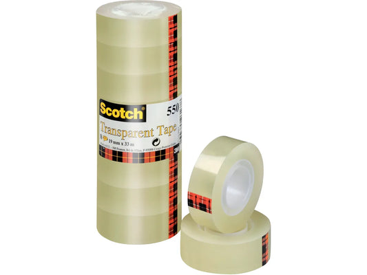 SCOTCH Bande adhesive 550 5501933K-8 19mmx33m transp. 8pcs.