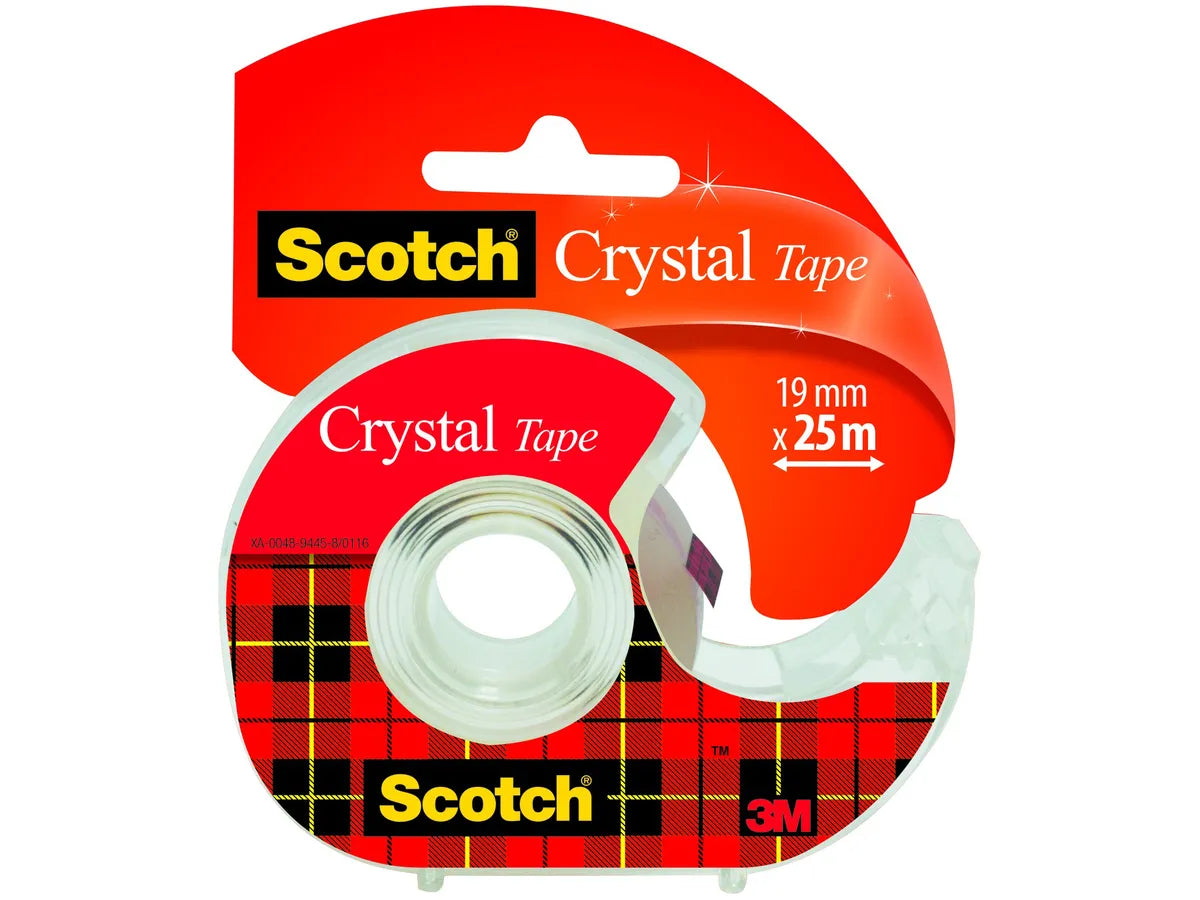 SCOTCH Magic Tape Crystal 19mmx25m 6-1925D transp. cristal, sur dérouleur