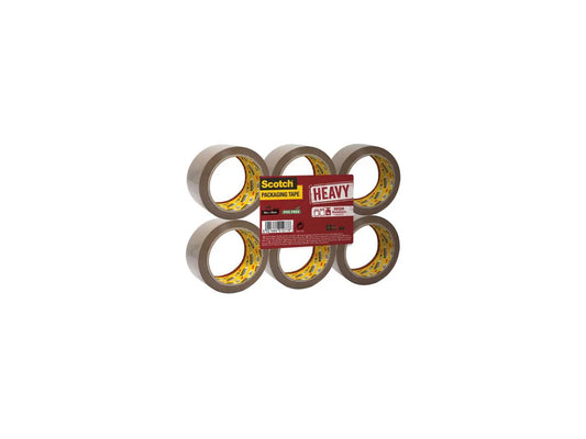 SCOTCH Ruban d'emb. 50mmx66m HV.5066.F6.B. Heavy, brun 6 roul.